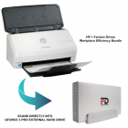 HP ScanJet Pro 3000 s4 Sheet-feed Scanner + GFORCE 3 Pro External Hard Drive Workplace Efficiency Bundle